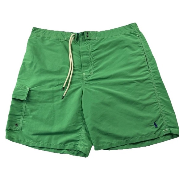 Polo Ralph Lauren Men's Blue Solid Kailua Swim Trunks Size XL (8.5" Inseam) EUC - Picture 1 of 12